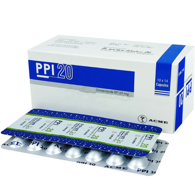 PPI 20 mg 14's Strip Capsule image