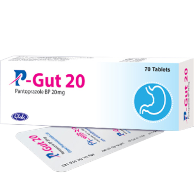 P-Gut 20 mg Tablet 10's Strip image