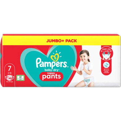 Pampers Baby-Dry Pants - Size 7 - 48 pcs Jumbo Pack image