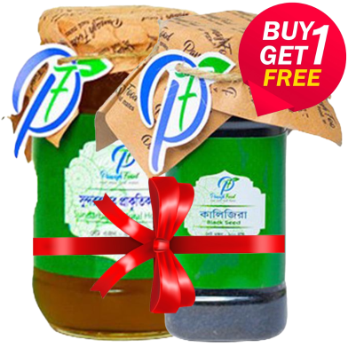 Panash Food Sundarbans Natural Honey 500 gm (Buy 1 Get 1 Black Seed (Kalojira) - 100 gm FREE) image