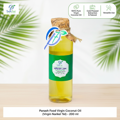 Panash Food Virgin Coconut Oil (Virgin Narikel Tel) - 200 ml Slide 2