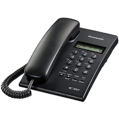 Panasonic KX-TSC60SXB Corded Landline Phone With Caller ID (Black) image