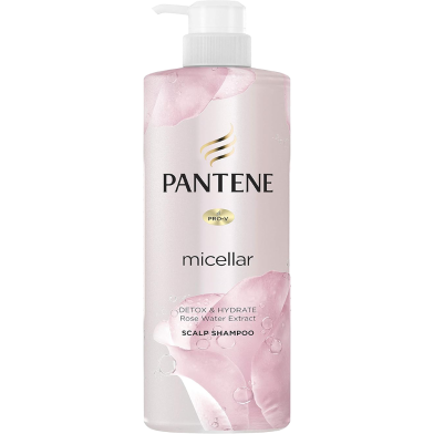 Pantene Micellar Detox and Hydrate Rose Water Extract Scalp Shampoo - 530 ml image