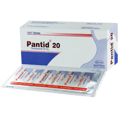 Pantid 20 mg 14's Strip Tablet image