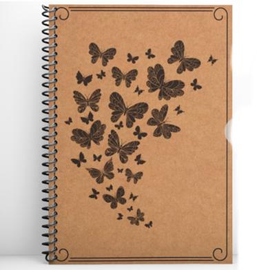 Paper Tree Spiral Sketch- BUTTERFLY image