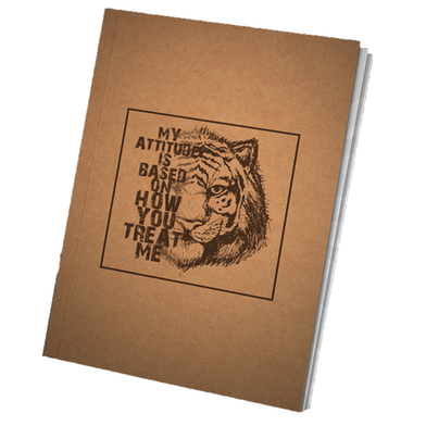 Paper Tree Vintage Notebook Sketchbook Drawing Sketchpad- TIGER MY ATTITUDE image