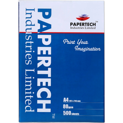 Papertech Offset Paper, A4, 80 GSM (Pack of 500 Sheets) image