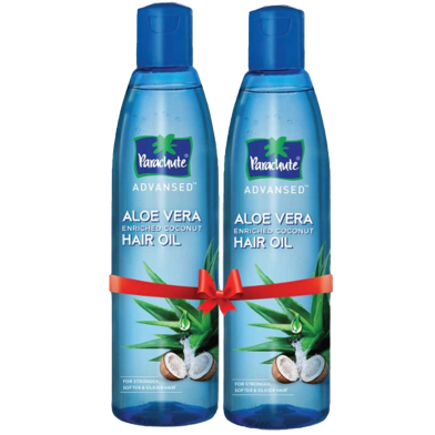 Parachute Hair Oil Advansed Aloe Vera Enriched Coconut 250ml Pack of 2 (250ml x 2) image