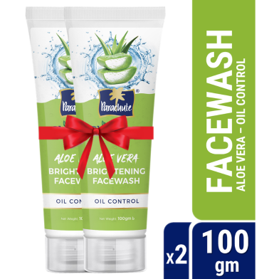 Parachute SkinPure Aloe Vera Brightening Facewash (Oil Control) Double Pack (100gm X 2) image