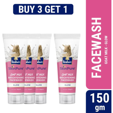 Parachute SkinPure Goat Milk Brightening Facewash (Glow) 50gm (Buy 3 Get 1 Free) image