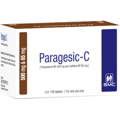 Paragesic-C 500 mg, 65 mg Tablet 10's Strip image