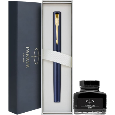 Parker XL BLUE Fountain pen with Black Parker Ink Gift Item image