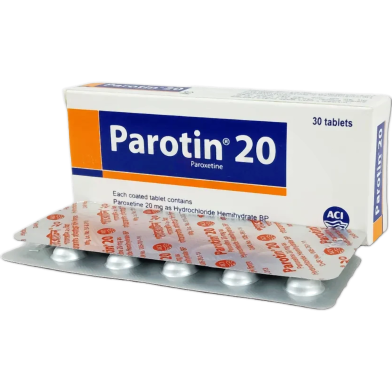 Parotin 20 mg Tablet 10's Strip image