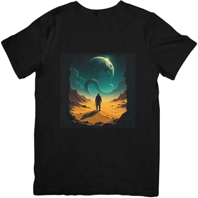Pathok Point Dune Arrakis And Sandworm Inspired Unisex Cotton Half Sleeve T-Shirt image