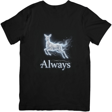 Pathok Point Harry Potter Always Severus Snape Patronus Graphic Black T-Shirt image