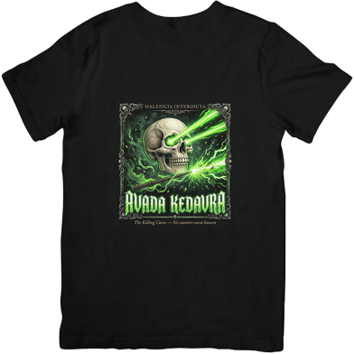 Pathok Point Harry Potter Avada Kedavra Killing Curse Graphic Black T-Shirt image