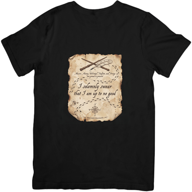 Pathok Point Harry Potter I Solemnly Swear Marauders Map Vintage Black T-Shirt image