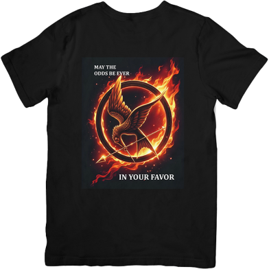 Pathok Point The Hunger Games Mockingjay Inspired Unisex Cotton Half Sleeve T-Shirt image