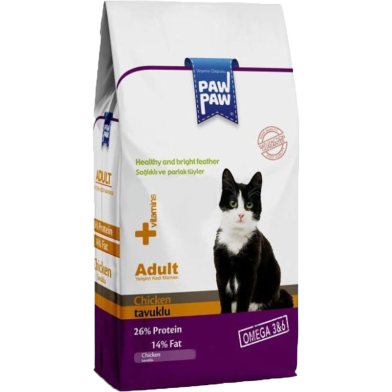 Paw Paw Adult Cat Food Chicken Flavour 500 gm image