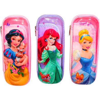 Princess Pencil Case with Compartments and Zip Any Color image