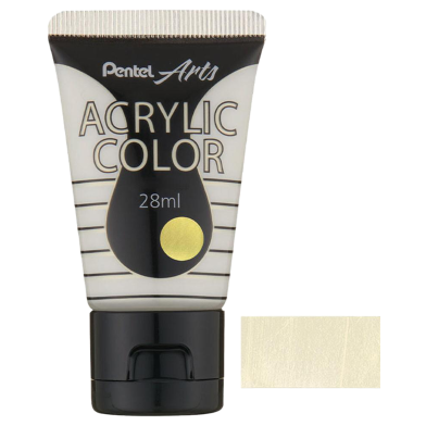 Pentel Acrylic Color 28ML - IRIDESCENT Pearl Yellow image