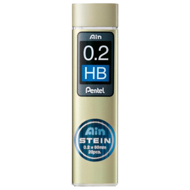 Pentel Ain Stein Mechanical Pencil Lead - 0.2 mm - HB - 20 Leads image