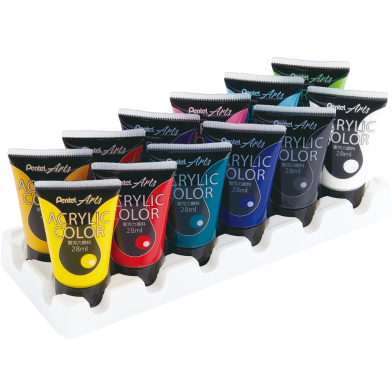 Pentel Arts Acrylic Paint 12 Colours Set image