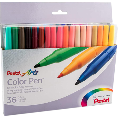 Pentel Arts Color Pen Assorted 36 Color Set image