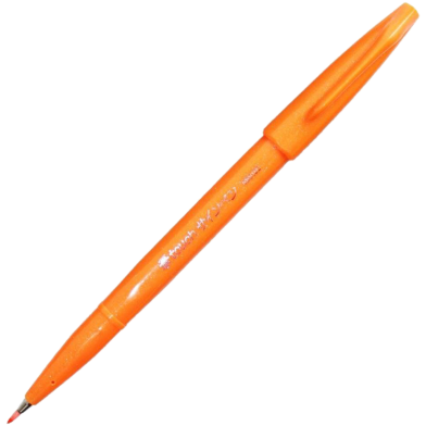 Pentel Brush Sign Pen - Orange image