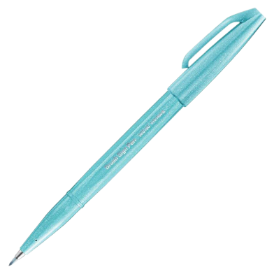 Pentel Brush Sign Pen - PALE Blue image