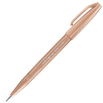 Pentel Brush Sign Pen - Pale Brown image