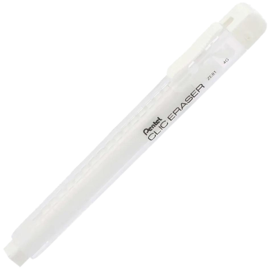 Pentel Clic Eraser ZE81-Transparent White Barrel White(NON PVC) image