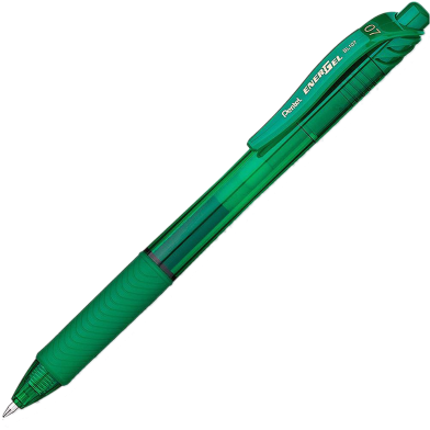 Pentel Energel Gel Pen Green Ink (0.7mm) - 1 Pcs image