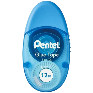 Pentel Glue Tape Sky Blue 6mm X 12M image