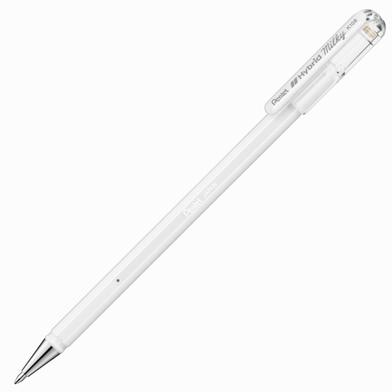 Pentel Hybrid Milky Gel pen White Ink (0.8mm) - 1pcs image