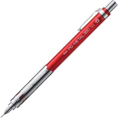 Pentel PG-Metal 350 Drafting Pencil (0.5mm) - Clear Red image