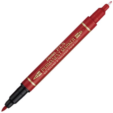 Pentel Permanent Marker Twin Tip - Red image