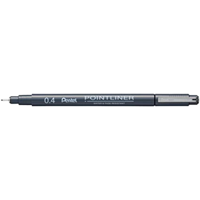 Pentel Pointliner Black 0.4mm image