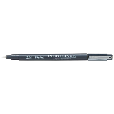 Pentel Pointliner Black 0.8mm image