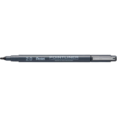 Pentel Pointliner Black Calligraphy 2.0mm image