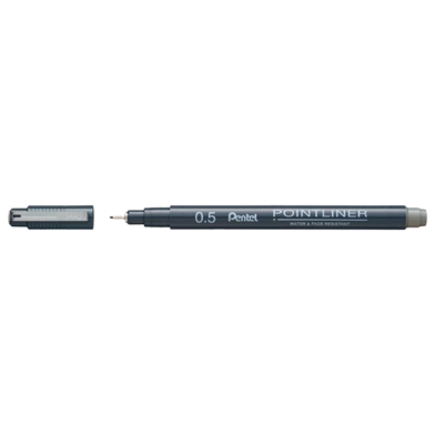 Pentel Pointliner Grey 0.5mm image