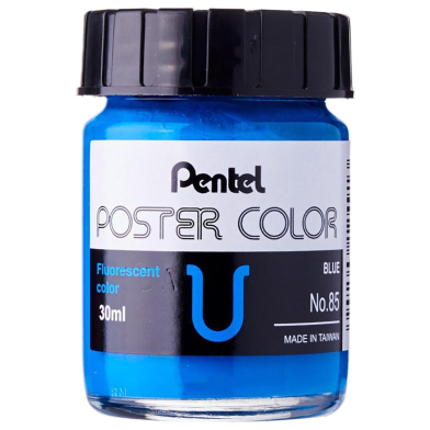 Pentel Poster Color 30cc WPU - Fluorescent Blue image