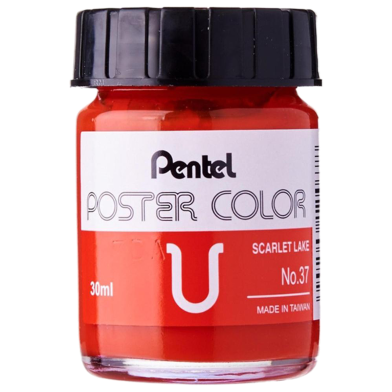 Pentel Poster Color 30cc WPU - Scarlet Lake image