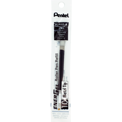 Pentel Refill For Energel Retractable Metal Tip 1.0mm - Black image