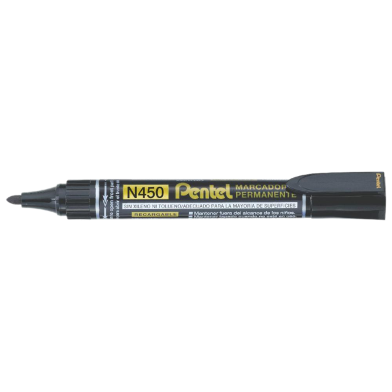 Pentel Refillable Permanent Marker Bullet Point - Black image