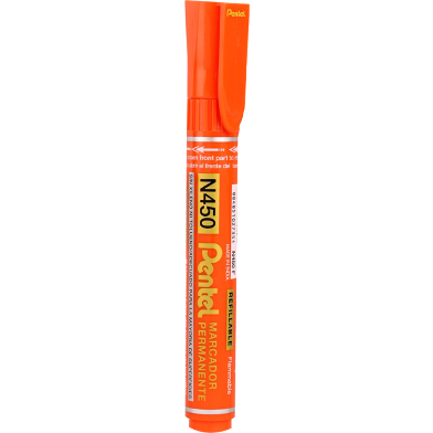 Pentel Refillable Permanent Marker Chisel Point-Orange (N460-F) image