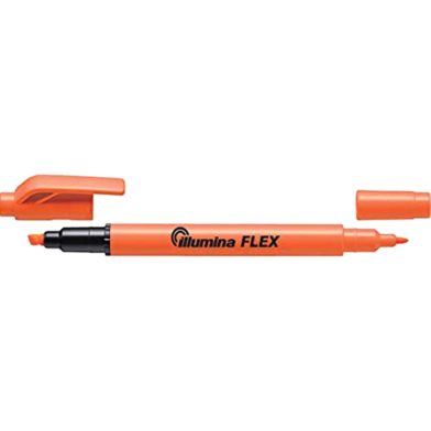 Pentel Twin Tip Illumina Flex Highlighter Flexible Chiset and Fine Tip - Orange image