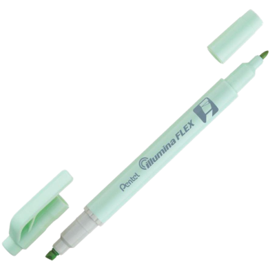 Pentel Twin Tip Illumina Flex Highlighter Flexible Chiset and Fine Tip - Pastel Green image