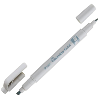 Pentel Twin Tip Illumina Flex Highlighter Flexible Chiset and Fine Tip - Pastel Grey image