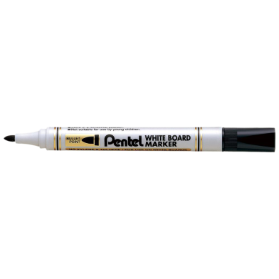Pentel White Board Marker Bullet Point - Black image